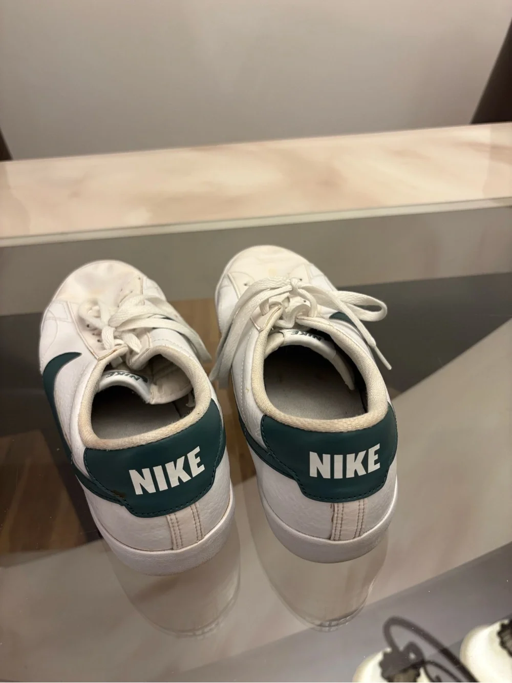Size 10.5 - Nike Court Royale 2 Low White Dark Teal Green